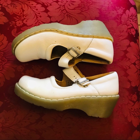 Dr. Martens Shoes - Vintage Doc Marten White Mary Janes UK 5 US 7